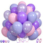 Paready Pink And Purple Balloons, 60 Pcs Pearl Purple Pink Party Balloons 12 Inch Light Pink Purple Latex Balloons Matte Purple