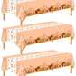 3 Pack Thanksgiving Plastic Tablecloths, 54 x 108 Inch Disposable Autumn Pumpkin Maple Leaf Table Cloth for Rectangle Tables Giv