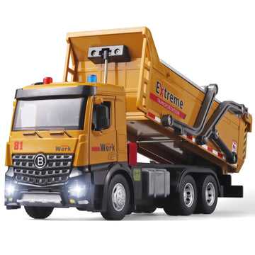 OANMYJJO Children Dump Truck Toy Metal DieCast Construction Truck Toys