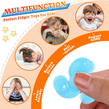 Scione 50 Pcs Mini Fidget Spinners Bulk, Fidget Spinner Toys Party Favors For Kids Adults Teens, Return Gifts, Easter Day Gifts For Kids, Party Games, Classroom Rewards Treasure Box Toys