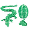 3D Printed Dragon Egg with Engraved Western Dragons - Surprise Gift Set with Articulated Crystal Dragon and Ring  Fidget Sensory Toys for Kids  Birthday Halloween for Boys and Girls