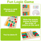 Augtoy Montessori Color Matching Learning Toys Sliding Puzzle For Kids 3 4 5 6 7 Years Old Preschool Logic Game Brain Teasers Boys Girls 2 Players Educational Wooden Toddler Travel Toys Gifts