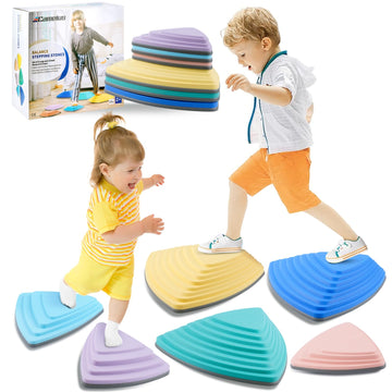 Stepping Stones For Kids, 6Pcs Toddler Stepping Stones Indoor Outdoor Activity Improve Balance And Coordination,Non-Slip Full Ru