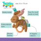 Taggies Teether Baby Rattle, 6', Harmony Bunny