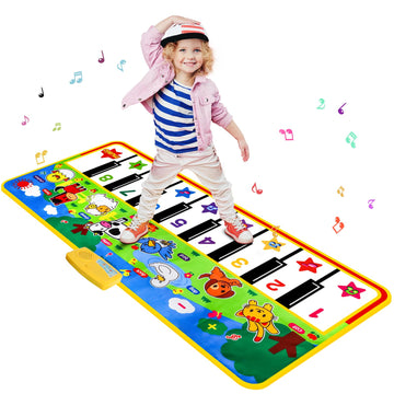Piano Mat - 53' X 23' Musical Mat 8 Animals Sounds Dance Mat For Kids Touch Play Dancing Mat Toy Gifts For 3 4 5 6 Year Old Girls Boys