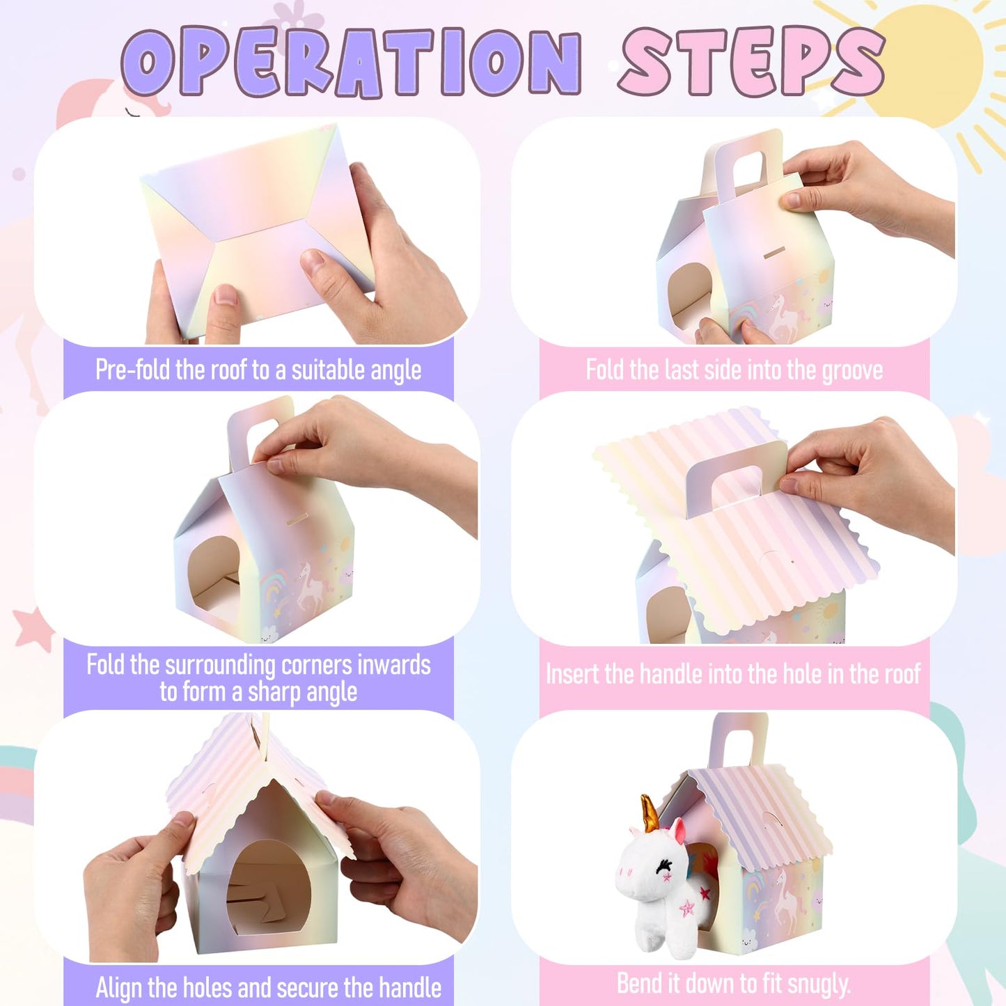 Blueweenly Unicorn Party Favors Set - 73 Pcs Mini Plush Stuffed Animals, Adoption Cards, Mixed Colors, Perfect for Birthday Parties