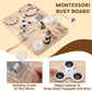 Pithfor Wooden Montessori Busy Board For 1 2 3 4 Year Old, Montessori Sensory Activity Board Toys For Kids Toddler Baby Boys Gir