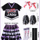 Zombie Cheerleader Halloween Costume For Girls, Bloody Scary Dead Cheerleader Costumes For Make Up Party For Kids Age 8-10, Disf