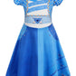 Sukyfecde Princess Dresses Costume For Toddler Girls Halloween Costumes Birthday Party Role Play Outfits 9-10 Blue