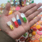 Nuanmu Miniature Food Drink Bottles Set - 100 Pieces, Small Resin Toys for Dollhouse Pretend Play, Multicolor, Model NM001