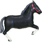 Burton & Burton Betallic Black Horse Shaped Jumbo Foil Balloon