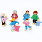 ONEST 17 Pieces Wooden Dollhouse Family Set Mini People Figures Sets Dollhouse Dolls Wooden Doll Family Pretend Play Figures Acc