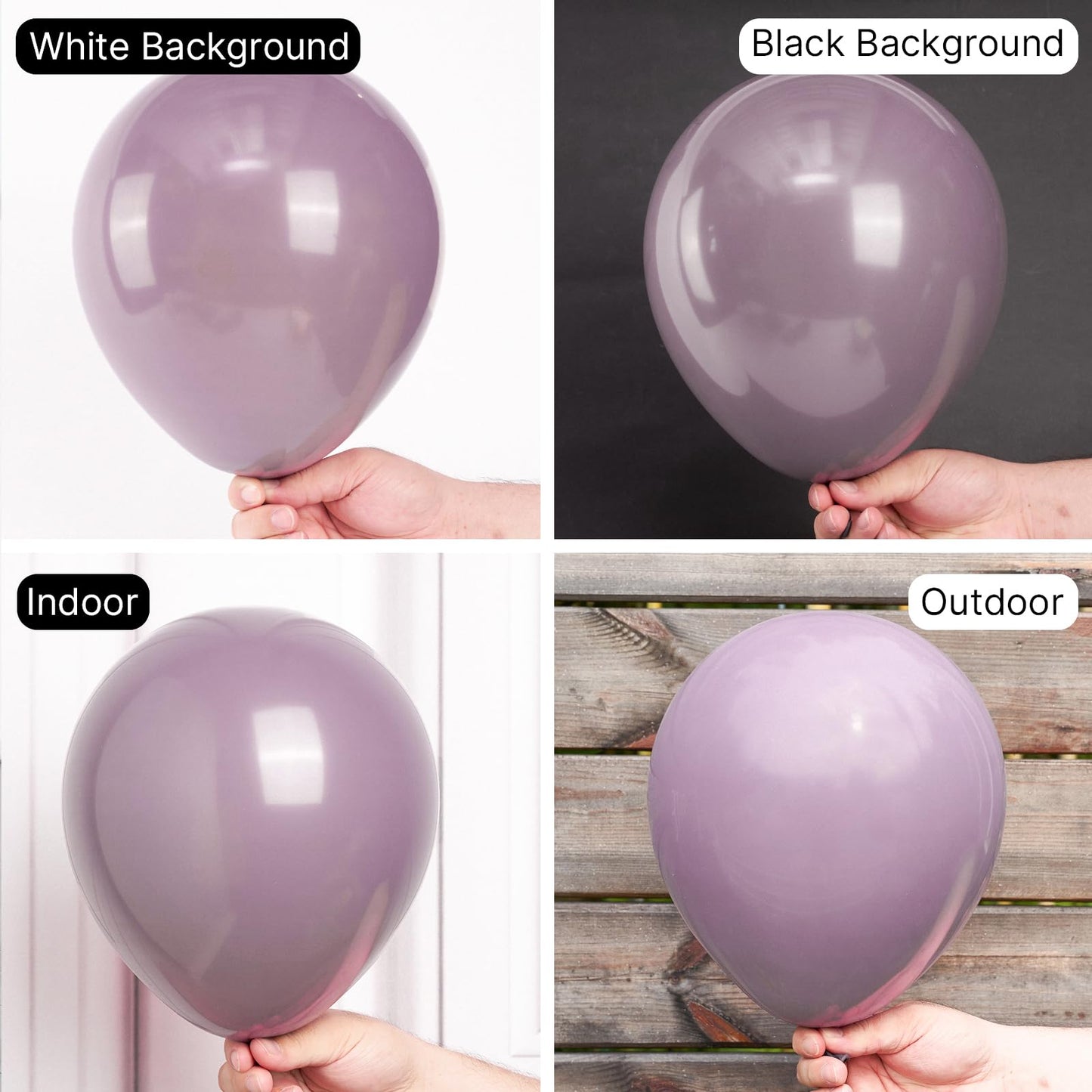 Partywoo Dusky Purple Balloons, 140 Pcs Boho Purple Balloons Different Sizes Pack Of 18 Inch 12 Inch 10 Inch 5 Inch Pale Purple Balloons For Balloon Garland Arch As Party Decorations, Purple-F29