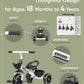 Kriddo Kids Tricycles Age 24 Month To 5 Years, Toddler Kids Trike For 2.5 To 5 Year Old, Gift Toddler Tricycles For 2-4 Year Old