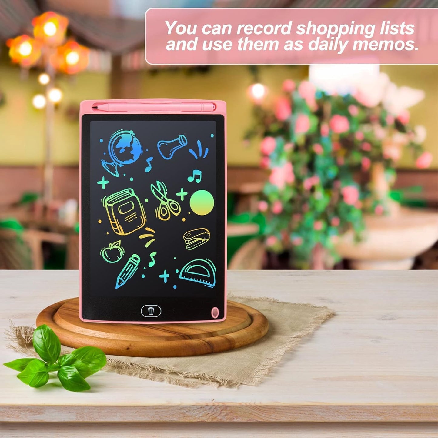 LCD Writing Tablet, 2 Packs Drawing Pads for Kids 3 4 5 6 Years Old 8.5 Inch Colorful Lines Doodle Scribble Boards Educational T