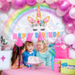 Wernnsai Unicorn Backdrop 73'' X 43'' - Rainbow Unicorn Party Decorations For Girls Baby Shower Unicorn Theme Birthday Party Supplies Large Photography Background Wall Banner Room Decor