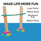 Fun Express Limbo Game, 5 Feet Tall, How Low Can You Go Vinyl Limbo Outdoor Game Set, 3 Pieces, Great For Luau, Cookout, Pool Pa