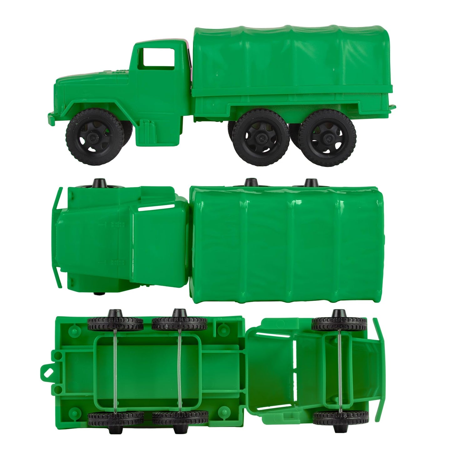TimMee Plastic Army Men Trucks - Green M34 Deuce and a Half Cargo Vehicles US Made