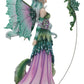 Ebros Amy Brown Discovery Enchanted Elf Fairy Fae Damsel With Green Pixie Dragon Statue 8' Tall Fantasy Mythical Faery Garden Magic Collectible Figurine Fairies Pixies Nymphs Decor