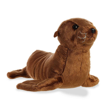 Aurora® Huggable Destination Nation™ Sea Lion Stuffed Animal - Global Exploration - Learning Fun - Brown 13 Inches