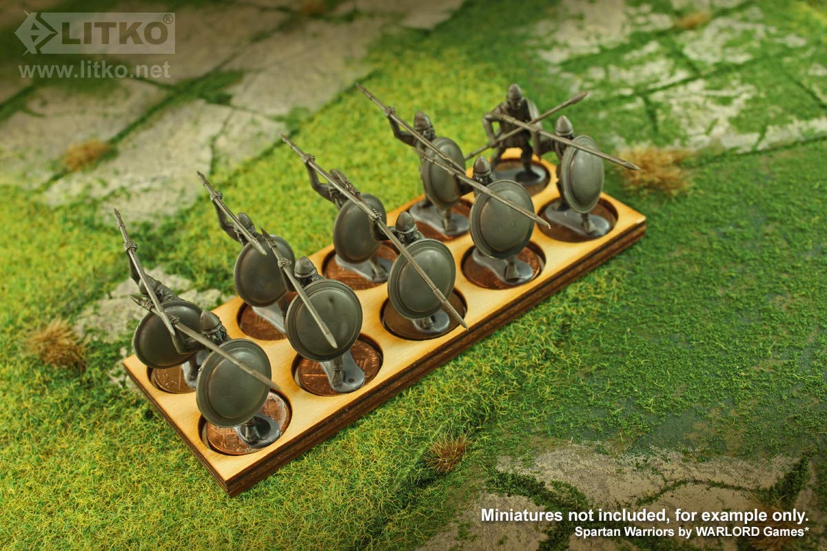 LITKO Formation Trays | Compatible with Oathmark | Infantry | Rank & File | Skirmish (20mm Round Bases, 5x2)