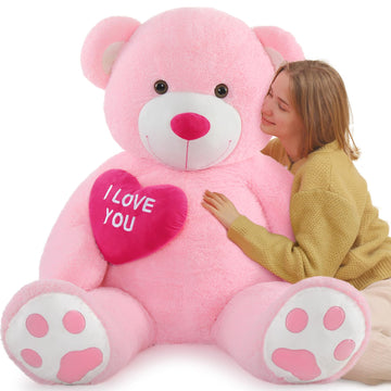Beniny Giant Teddy Bear Stuffed Animal 52'' - Big Teddy Bear With Heart - Large I Love You Teddy Bear Plush Toys For Kid Christm