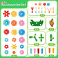 YEEBAY Flower Garden Building Toys - STEM Educational Play Set for Girls Age 3-7 - 148 PCS Multicolor Plastic Stacking Game