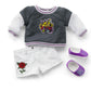 American Girl Truly Me 18-Inch Doll #91 With Gray Eyes, Purple Hair, And Very Deep Skin In Graffiti Outfit, For Ages 6+