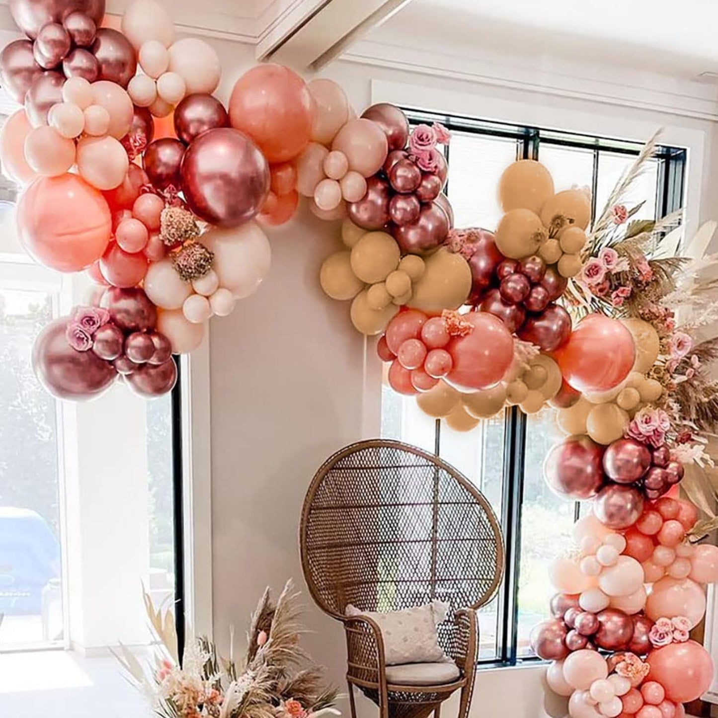 Blush Balloon Garland Arch Kit Retro Pink Rose Gold Balloon For Girls Party Baby Shower Wedding Bridal Birthday Party Decoration