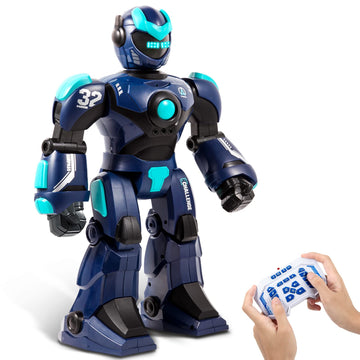 HPROMOT RC Robot Toy for Kids Remote Control Robot Toy, Smart Gesture Sensing Rechargeable & Programmable Robot Walking Dancing 