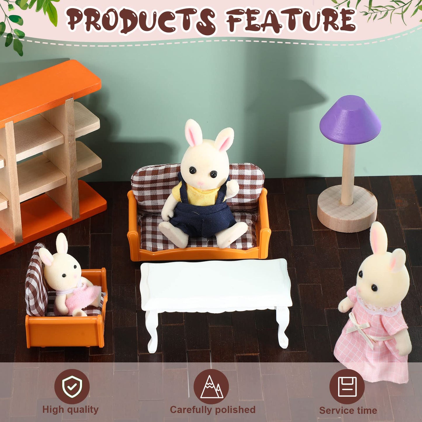 Sintuff 200 Pcs Brown Miniature Dollhouse Flooring Mini DIY Wooden Dollhouse Floor Boards 1:12 Scale Doll House Accessories for Model Decor