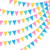 Outus 6 Sets Rainbow Pennant Banner Flags Garland Multicolor Bunting String Triangle Flags Bulk Rainbow Bunting for School Class