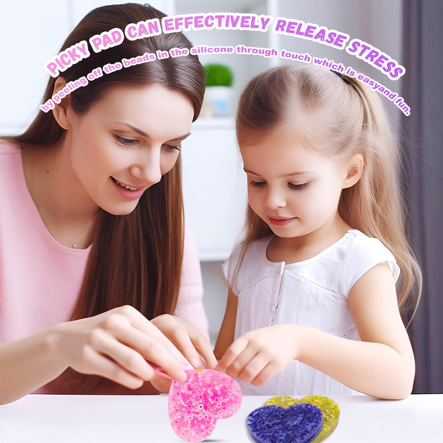 Skin Picking Fidget Toys, Heart Fidget Toys For Adults Teenager, Silicone Picking Fidget Pad, Trichotillomania Toys For Skin Pic