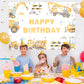 Mocsicka Dump Truck Birthday Backdrop 7x5ft Vinyl Party Banner for Kids - Multicolor