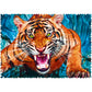 Trefl 600 Piece Crazy Shape Jigsaw Puzzle Facing a Tiger Multicolor