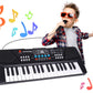 M Sanmersen Upgraded Kids Piano Keyboard 37 Keys With Microphone, Music Toys Birthday Gifts For 3 4 5 6 Year Old Boys Girls, Black
