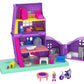 Polly Pocket Doll House With Micro Doll, Toy Bike & Furniture Accessories, Transforming Pollyville Pocket House Playset