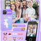 Kids Smart Phone for Girls with Holographic Pyramid, Christmas Birthday Gifts for Age 3-10 Kids Toys Cell Phone, 2.8'' Touchscre