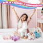 Hollowfly Unicorn Plush Toy Set - 5 Pcs, Large & Small, PP Cotton, White/Pink/Blue/Purple/Gold, DUC-Hollowfly-3821