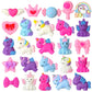 UUSYCUN Unicorn Mochi Squishy Toys - 24PCS Silicone Stress Relief Squeeze - Small Party Favors & Goodie Bag Gifts