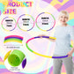 Syhood 12 Pcs Toy Color Hoop Plastic Detachable Adjustable Hoop Light Weight Exercise Hoop Fitness Hoop Equipment Toy Waist Ring for mature-themed Party Game Dance  3 Sizes(Green  Rose  Yellow  Purple)
