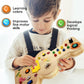 Wooden Montessori Musical Busy Board For Toddlers For 3-5 Year-Old With Mechanical Turner, Colorful Bulbs, Switches, Buttons - E