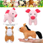 Kasyat 6 Pieces Mini Plush Furry Farm Animal Toys Soft Horse Pig Cattle Rabbit Dog Sheep Doll Stuffed Plush Farm Animals For Christmas Stocking Stuffers Birthday Party Decoration(Animals)