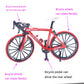 Ailejia Finger Racing Bicycle Mountain Bike Cake Topper Mini Dirt Bike Bicycle Model Cool Boy Toy (Racing Bicycle Red)