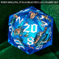 Lindragonhe Green Dragon Eye Liquid Core Dnd Dice Set For Role Playing Games, Full Dungeons And Dragons Dice Set For D&D Gifts,
