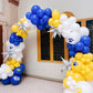 Blue Balloon, Blue And Yellow Balloons Set, 50Pcs 12 Inch Royal Blue Yellow White Balloons Confetti Blue Yellow Latex Balloons F