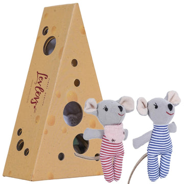 Levlovs Mouse In A Matchbox Toy Baby Registry Gift (Twins Baby Mice)