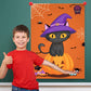 Boramdo Pin The Bowtie On Cat Neck Halloween Party Game For Kids Cat Poster With 24 Pieces Bowtie Stickers And A Blindfold For H