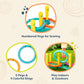 B. toys Ring Toss Game - Indoor & Outdoor - 12 Pieces - 5 Colorful Rings - 11.5 x 4 x 20 inches - For Toddlers 3+ Years
