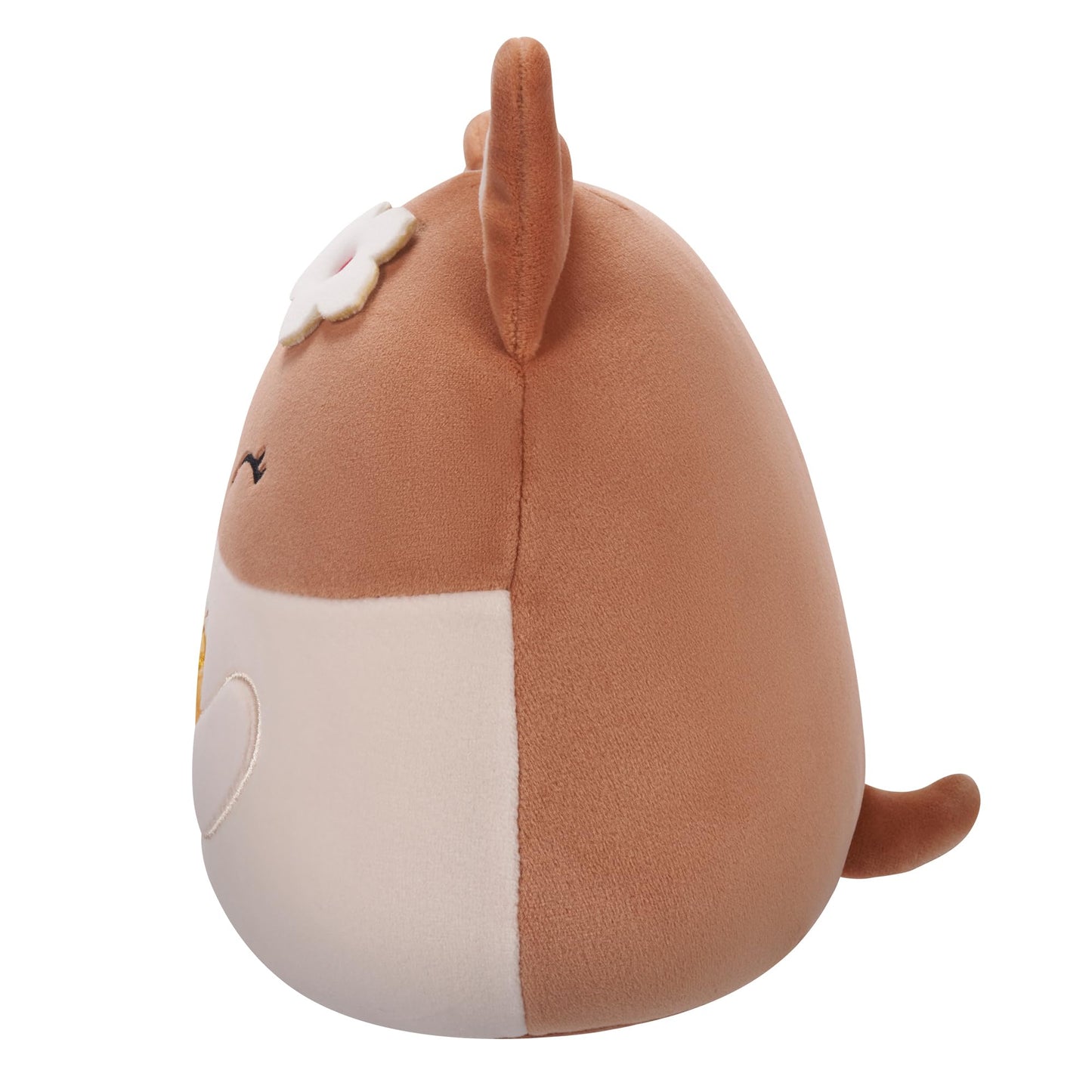 Squishmallows Original 7.5-Inch - Regina The Brown And White Corgi With Pineapple Drink And Flower